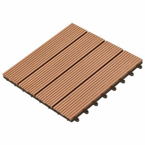 vidaXL Plăci pentru Deck 11 pcs Maro 30 x 30 cm Lemn compozit