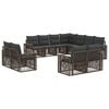 vidaXL Set de canapele pentru grădină 11 pcs Gri și gri &icirc;nchis