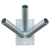 vidaXL Suport de Steag Argintiu 10,5 x 7,5 x 0,2 cm Oțel