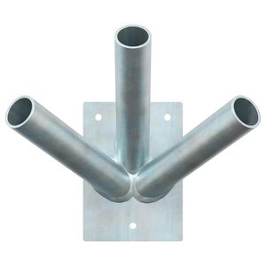 vidaXL Suport de Steag Argintiu 10,5 x 7,5 x 0,2 cm Oțel