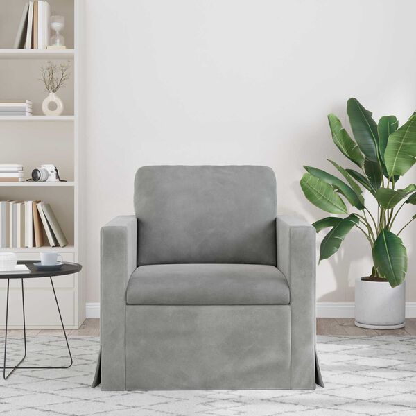 vidaXL Canapea Gri deschis