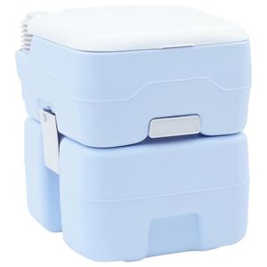 vidaXL Toaletă de camping Albastru deschis și alb 41,5 x 36,5 x 42 cm