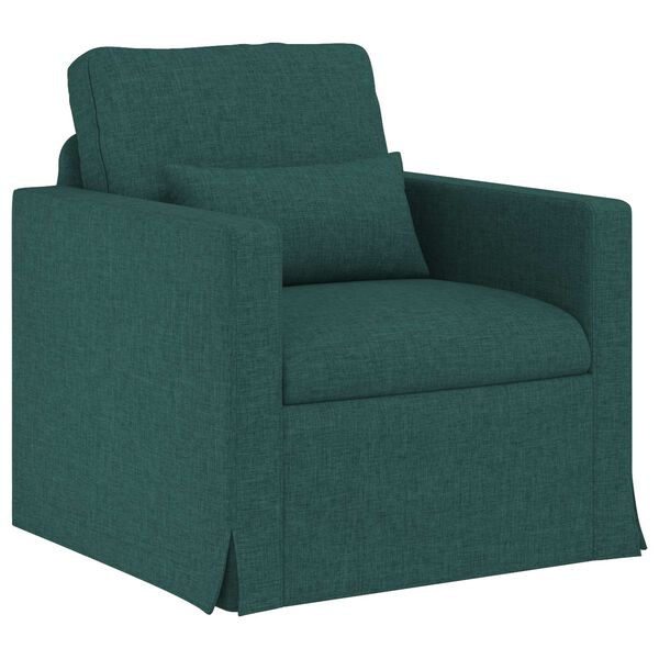 vidaXL Canapea 2 pcs Verde &icirc;nchis 158 x 78 x 80 cm țesătură