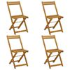 vidaXL Scaune de grădină pliante 4 pcs natural 40 x 53 x 80 cm