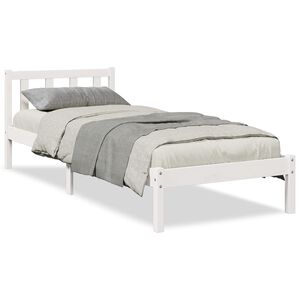 vidaXL Cadru pat foarte lung fără saltea alb 80x210 cm lemn masiv pin