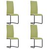 vidaXL Scaune de bucătărie consolă, 4 buc., verde, textil