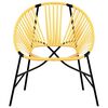 vidaXL Set scaune de grădină 3 buc Poly Ratan negru și galben