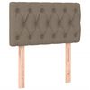 vidaXL Pat box spring cu saltea, gri taupe, 80x200 cm, textil