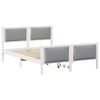 vidaXL Cadru de pat cu headboard Gri deschis 160 x 200 cm țesătură