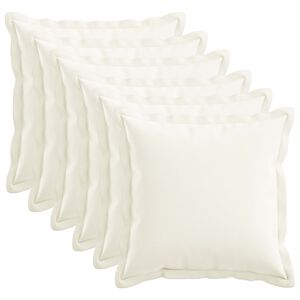 vidaXL Husă pentru pernă 6 buc. HOUTEN Alb 30 x 30 cm In sintetic