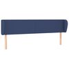 vidaXL Tăblie de pat cu aripioare, albastru, 203x23x78/88 cm textil
