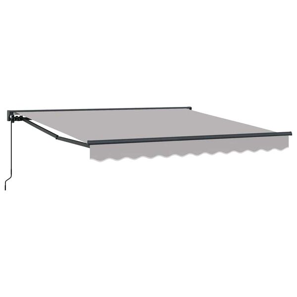 vidaXL Cortina Retractabilă Manual Gri deschis 300 x 250 cm