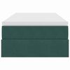 vidaXL Pat cu saltea și spațiu de depozitare Verde &icirc;nchis 100 x 200 cm