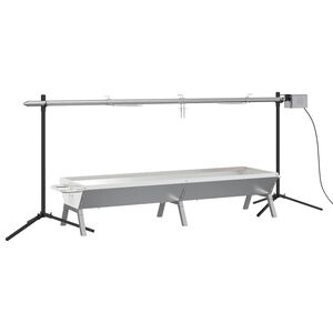 vidaXL Set de grill automat și tavă, oțel inoxidabil