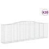 vidaXL Coșuri gabion arcuite 20 buc, 400x50x120/140cm, fier galvanizat