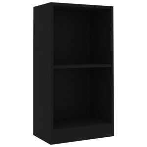 vidaXL Bibliotecă, negru, 40x24x75 cm, lemn prelucrat