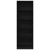 vidaXL Raft pentru cărți Stejar Negru 60 x 24 x 176 cm Lemn compozit