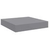 vidaXL Rafturi de perete suspendate, 2 buc., gri, 23x23,5x3,8 cm, MDF