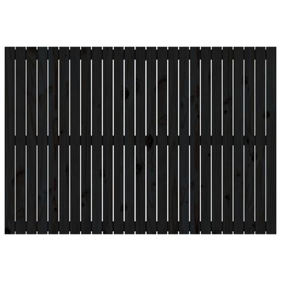 vidaXL Tăblie de pat pentru perete negru 159,5x3x110 cm lemn masiv pin