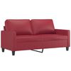 vidaXL Canapea cu 2 locuri, roșu vin, 140 cm, piele ecologică
