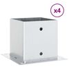 vidaXL Baze st&acirc;lp pătrate 4 buc Argintiu 141x141 mm Oțel galvanizat
