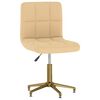 vidaXL Scaune de masă pivotante, 4 buc., crem, catifea