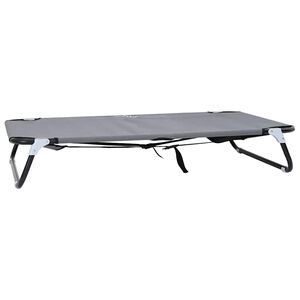 vidaXL Pat pentru c&acirc;ini 105 x 65 x 18 cm Oțel Gri deschis