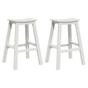 vidaXL Scaun de bar 2 buc. Alb 52 x 43 x 73,5 cm HDPE