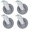 vidaXL Roți pivotante cu gaură pentru șurub, 4 buc., 100 mm