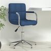 vidaXL Scaun de birou pivotant, albastru, material textil
