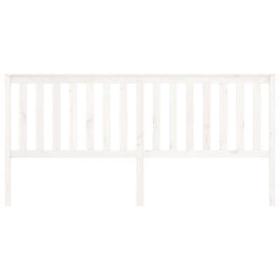 vidaXL Tăblie de pat, alb, 206x6x101 cm, lemn masiv de pin