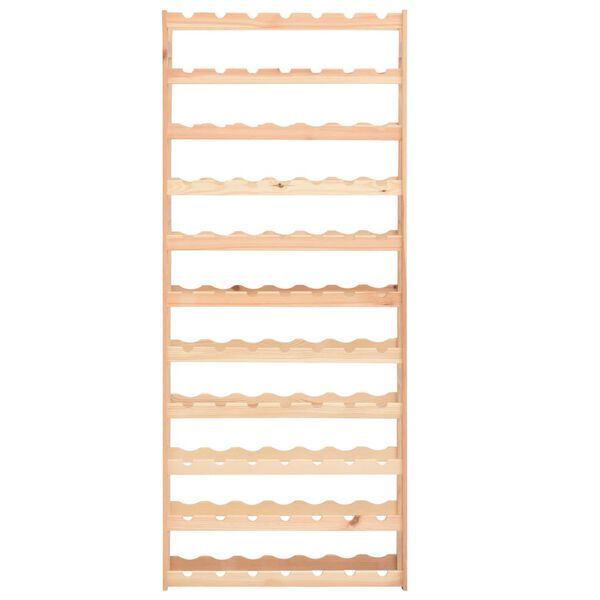 vidaXL Suport pentru sticle de vin, 77 sticle, lemn de pin