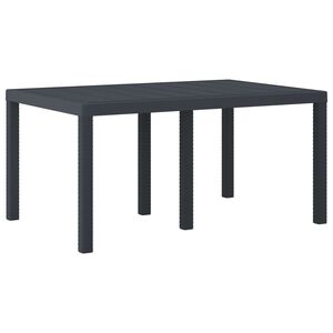 vidaXL Masă de grădină pentru dining Antracit 150 x 100 x 73 cm