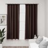 vidaXL Draperii opace aspect in, c&acirc;rlige, 2 buc. gri taupe, 140x175 cm