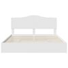 vidaXL Pat cu storage cu headboard Alb 200 x 200 cm Lemn compozit
