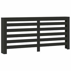 vidaXL Mască pentru calorifer, negru, 175x20x82 cm, lemn prelucrat