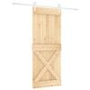 vidaXL Ușă glisantă 85 x 210 cm Lemn de Pin Solid (Nefinisat)