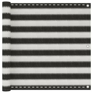 vidaXL Paravan de balcon, antracit și alb, 90 x 500 cm, HDPE