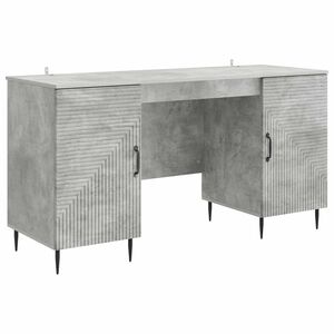 vidaXL Birou Gri Beton 142,5 x 50 x 75 cm Lemn prelucrat