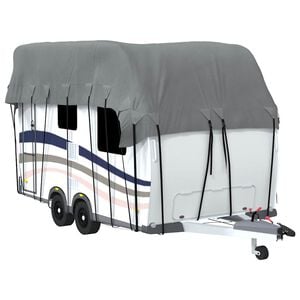 vidaXL Husa de rulota gri 500x300 cm Tesatura netesuta