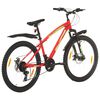 vidaXL Bicicletă montană cu 21 viteze, roată 26 inci, 36 cm, roșu