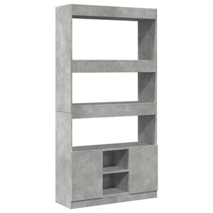 vidaXL Dulap &icirc;nalt, gri beton, 92x33x180 cm, lemn prelucrat
