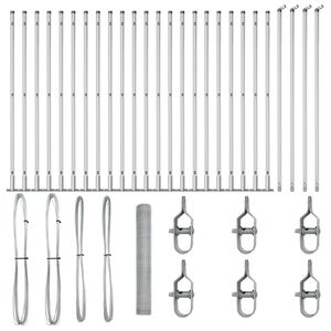 vidaXL St&acirc;lp de gard. Argintiu