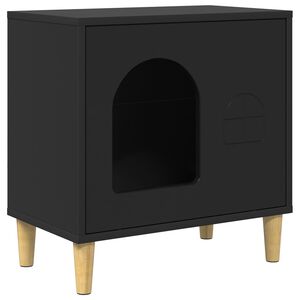vidaXL Casa pentru pisici Negru 51 x 30 x 52 cm Lemn prelucrat