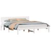 vidaXL Cadru de pat cu headboard Alb 180 x 200 cm Lemn de pin masiv