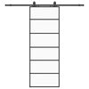 vidaXL Ușă glisantă cu set de feronerie neagră 76x205 cm Sticlă ESG