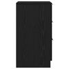 vidaXL Dulap de noapte Stejar Negru 40 x 65 x 65 cm Lemn compozit