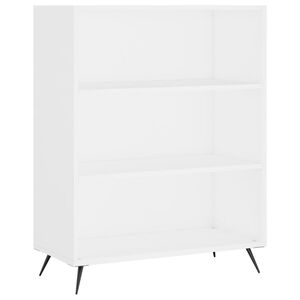 vidaXL Bibliotecă, albă, 69,5x32,5x90 cm, lemn compozit