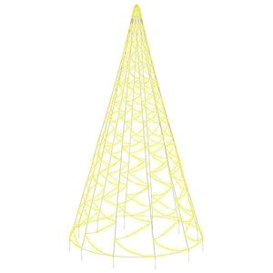 vidaXL Brad de Crăciun pe catarg, 3000 LED-uri, alb cald, 800 cm