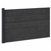 vidaXL Set de Gard 175 x 105 cm WPC și Aluminiu Negru